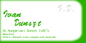 ivan dunszt business card